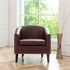 Logan Faux Leather Tufted Club Chair - Accent Chair | Decorative Accent Chairs | Kinwell Furniture | Modern Accent Chairs
